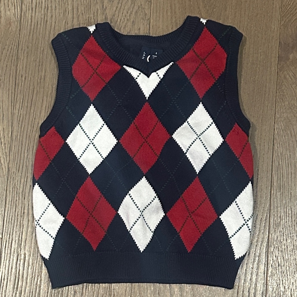 Janie and Jack Argyle Sweater Vest